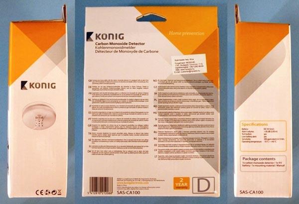 KÖNIG — Carbon Monoxide Detector
