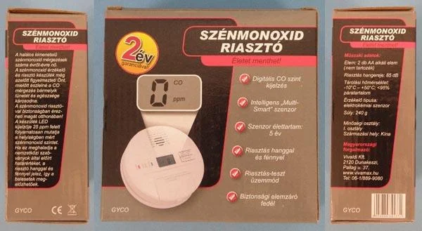 GYCO — SZÉNMONOXID RIASZTÓ