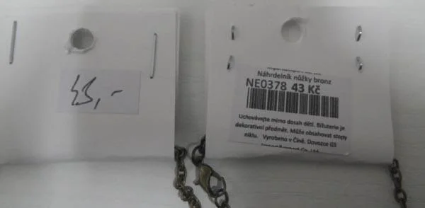 Náhrdelník nužky bronz ("Necklace scissors bronze")