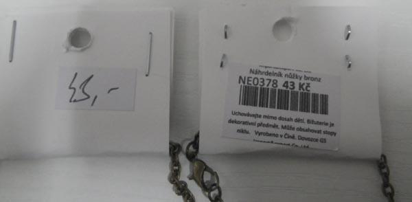 Náhrdelník nužky bronz ("Necklace scissors bronze")