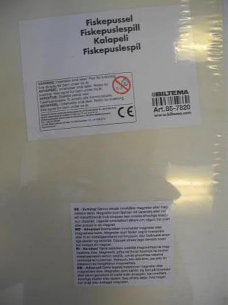 Biltema — Fiskepussel ('fishing puzzle')