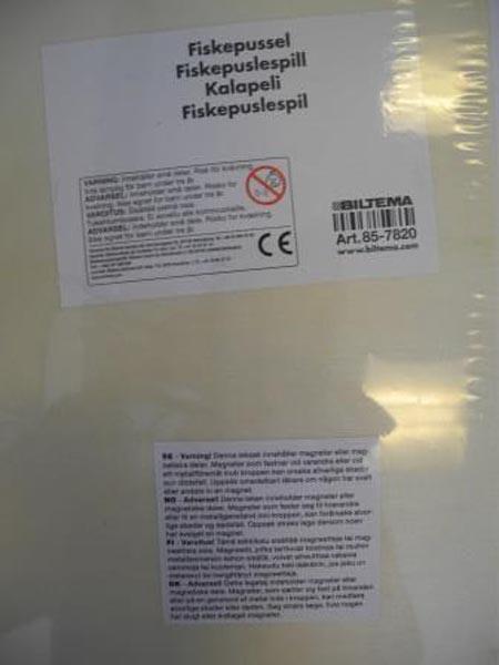 Biltema — Fiskepussel ('fishing puzzle')