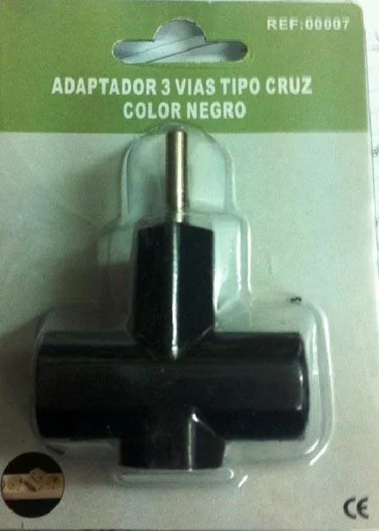Adaptador 3 Vias Tipo Cruz