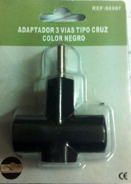Adaptador 3 Vias Tipo Cruz