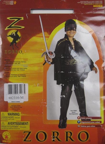 RUBIE'S — Zorro Child Costume