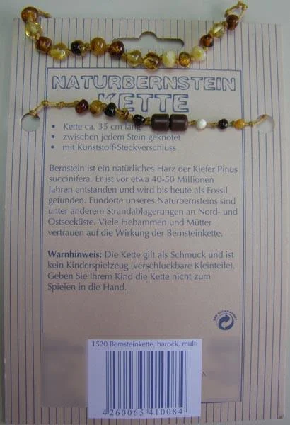 BABYNATUR — 'Naturbernstein Kette'  (Natural amber chain)
