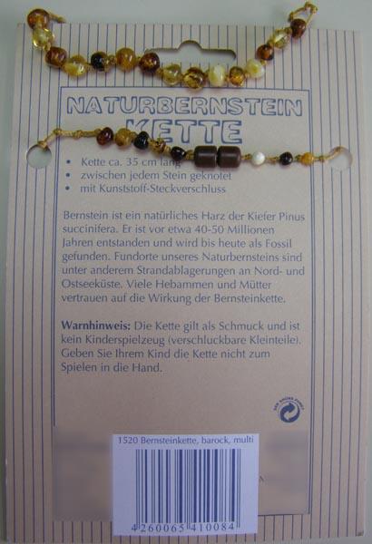 BABYNATUR — 'Naturbernstein Kette'  (Natural amber chain)