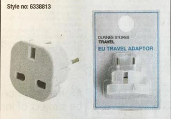 Dunnes Stores — EU Travel Adaptor