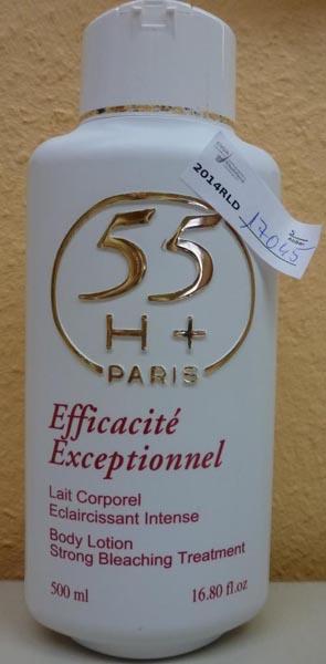 55 H+ Paris — 55 H+ Efficacité Exceptionnel Body Lotion, Strong Bleaching Treatment