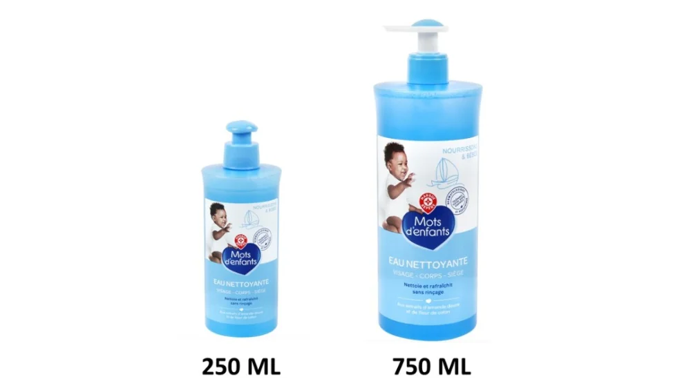 mots d’enfants — eau nettoyante bebe 250ml et 750ml