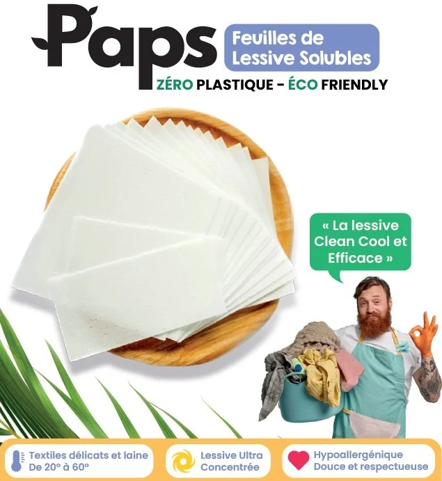 paps — feuilles de lessive solubles