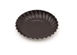 crokus — assiette carton noir ø 9 cm