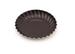 crokus — assiette carton noir ø 9 cm