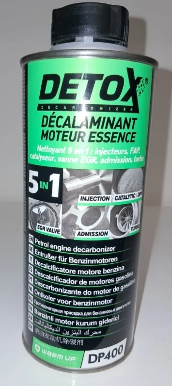 wu-dp400 — détox décalaminant moteur essence nettoyant 5 en 1: i,jecteurs, fap, catalyseur, vanne egr, admission, turbo