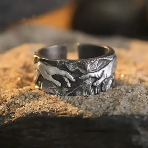 s925 — bague en argent rétro pour hommes et femmes anneau