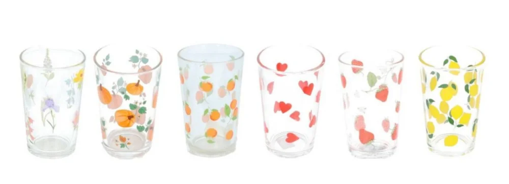 flying tiger copenhagen — verre imprime, divers motifs