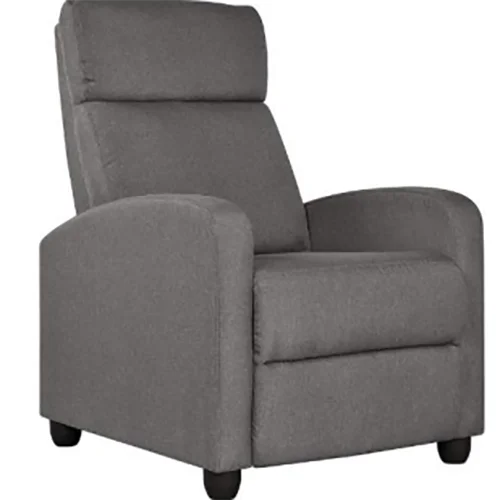 yaheetech — recliner armchair adjustable fabric recliner chair sofa for living room/bedroom gray fauteuil