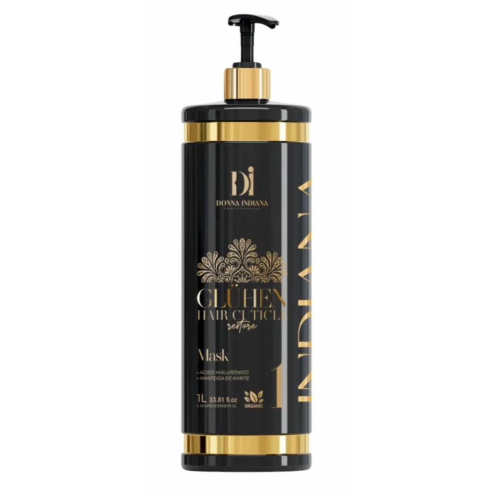 donna indiana / queen care — gluhen hair cuticle restore mask / gloss volume reducer liso espelhado