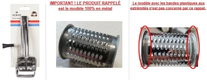 carrefour home — râpe à fromage en métal