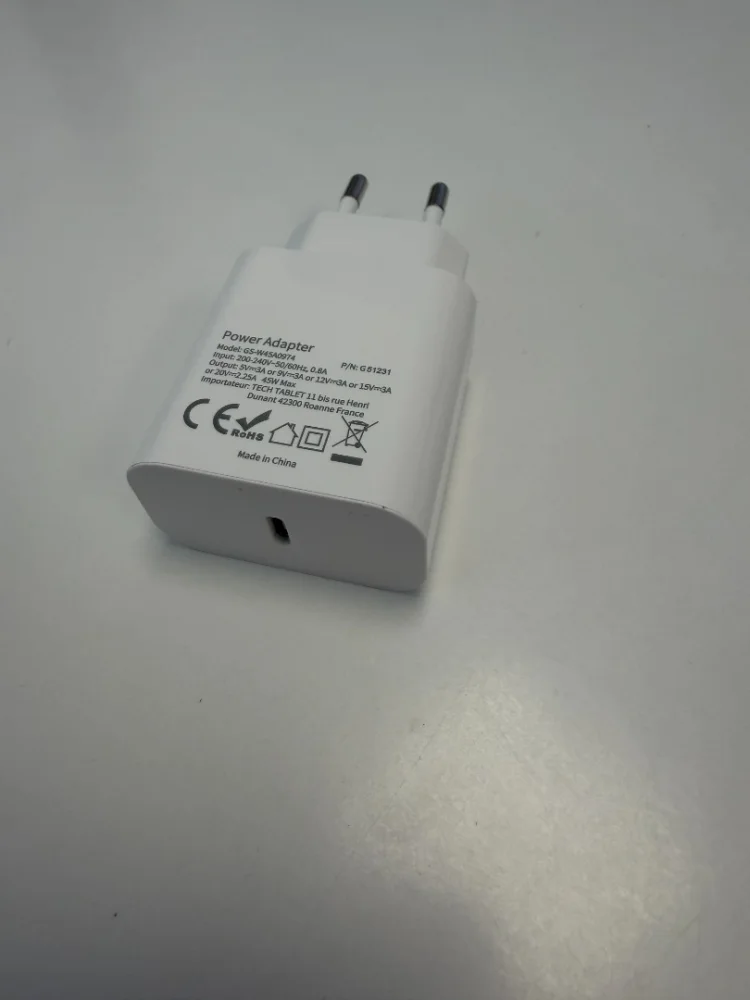 zanaé — chargeur 45w, 1x usb-c, gan / power delivery, zanaé, blanc