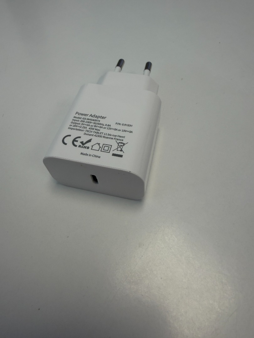 zanaé — chargeur 45w, 1x usb-c, gan / power delivery, zanaé, blanc