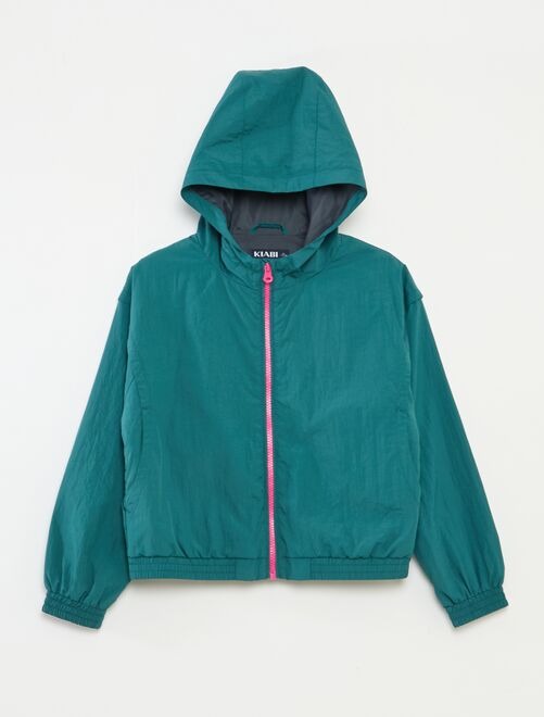 kiabi — dqg39 coupe vent avec capuche avec base elastiquée (enfant)
