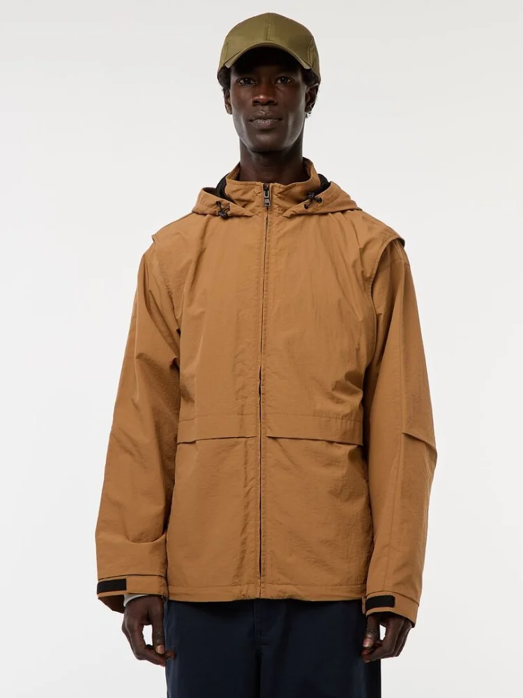 kiabi — dnx63 coupe-vent à capuche avec manches amovibles (homme)