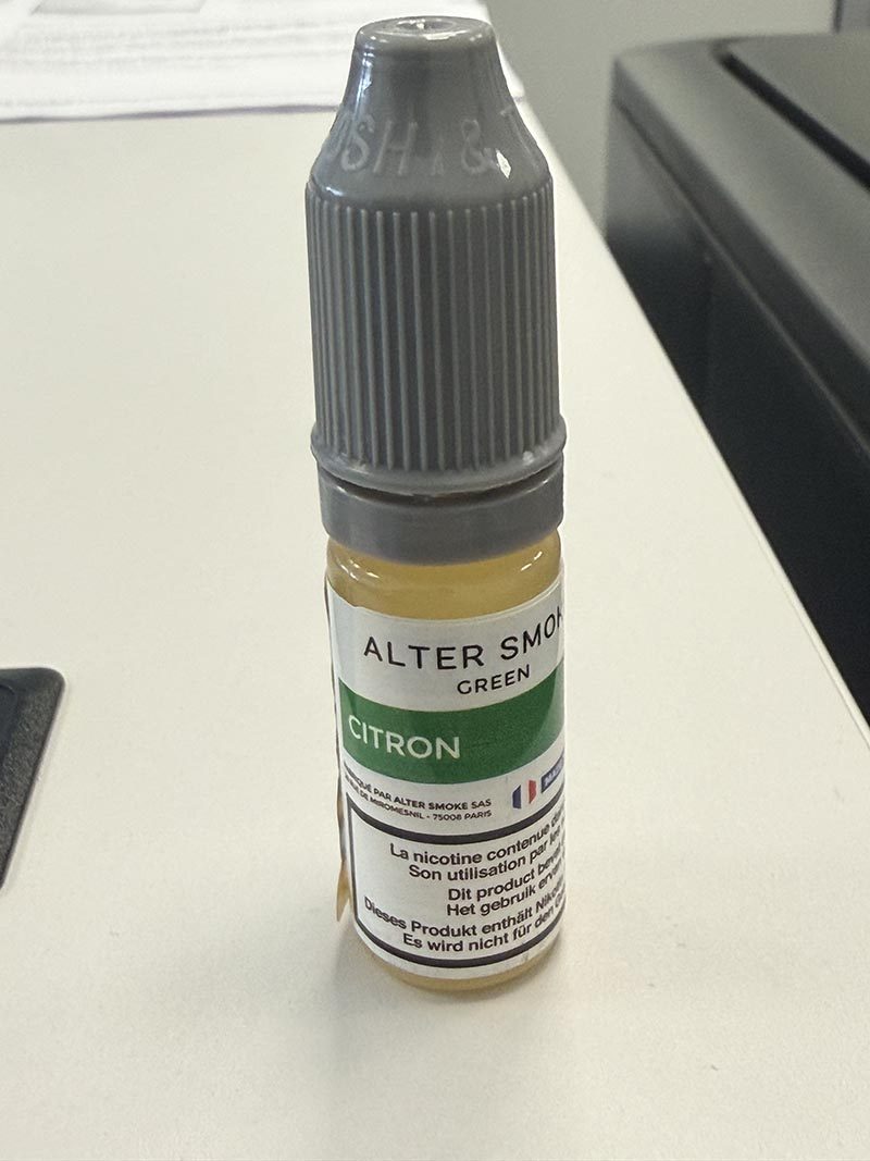 altersmoke — alter smoke green - citron - 11mg/ml lot 11cit45139