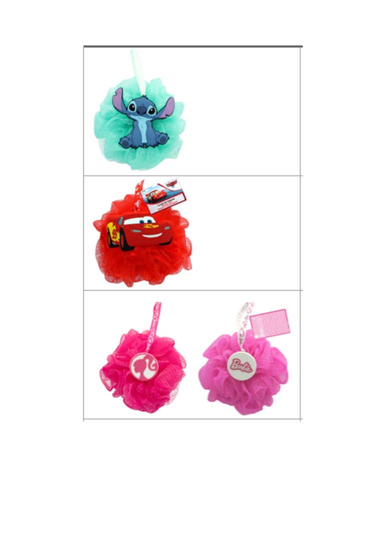 disney et barbie — fleurs de douche