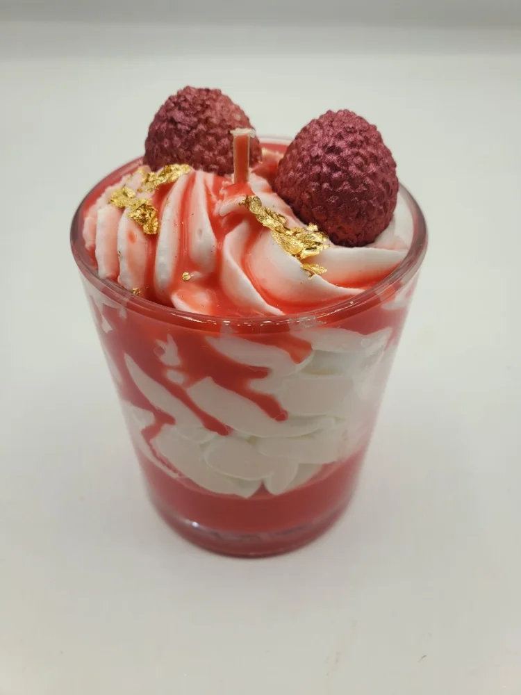 bien-être natur'elles de flavine — bougie guimauve litchi rose