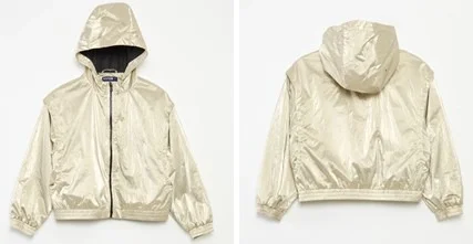 kiabi — djp97 coupe vent à capuche métallisé enfant