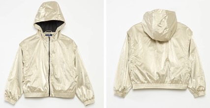 kiabi — djp97 coupe vent à capuche métallisé enfant