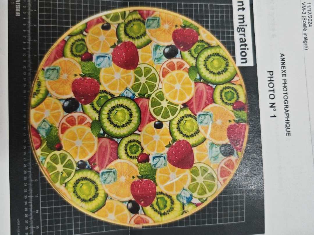 pas de marque — plateau en plastique motif fruits