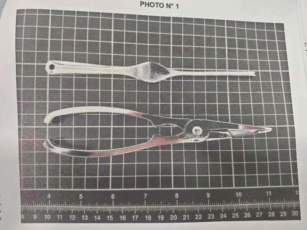 pas de marque — pinces à crustacés métalliques et fourchettes à crustacés métalliques