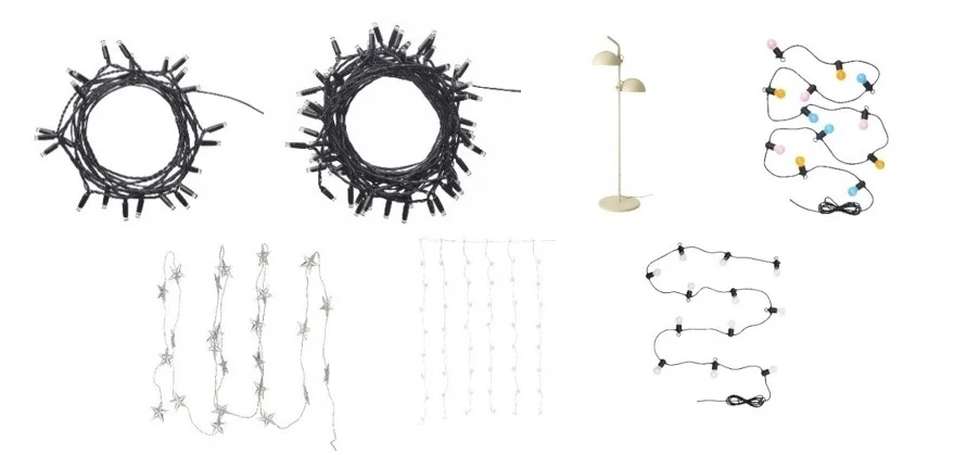 ikea — guirlandes lumineuses et luminaires d’extérieur à led parmi les familles de produits ledljus, sommarlånke, stråla et svartrå