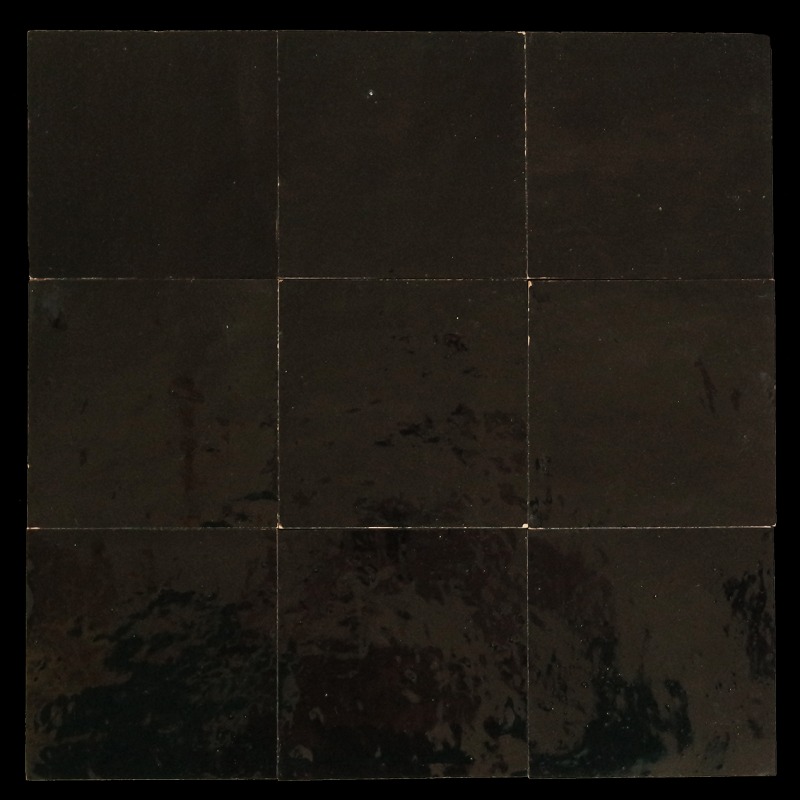 sans marque — zellige noir 10x10 cm