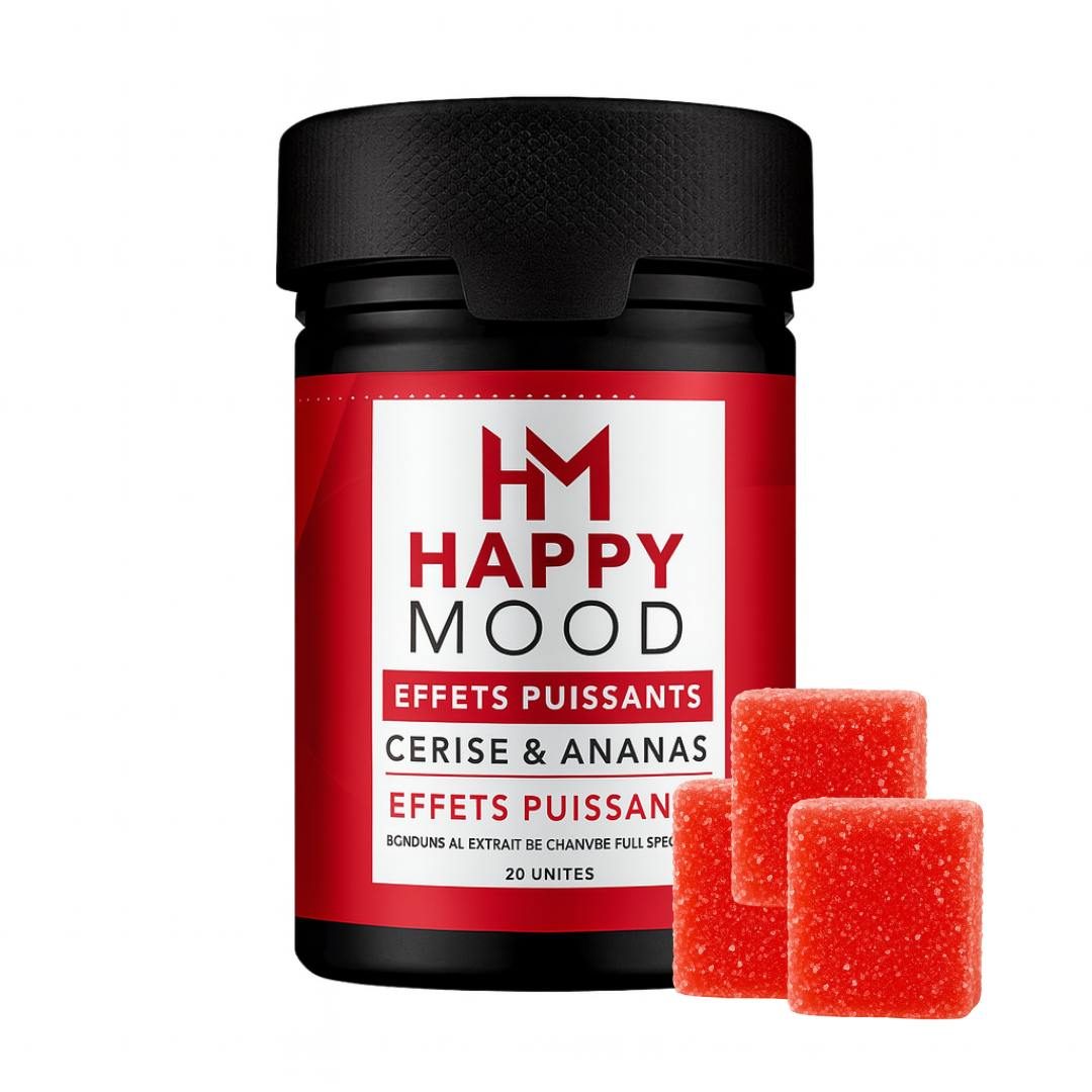 happy mood — gummies cbd & thc happy mood cerise & ananas aux effets puissants