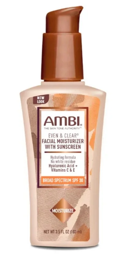 ambi — facial moisturizer with sunscreen - sfp 30 even & clear