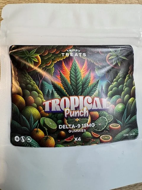 trippy treats — tropical punch x4 gummies de la marque trippy treats à 15mg