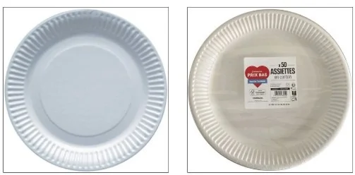 prix bas — assiette en carton
