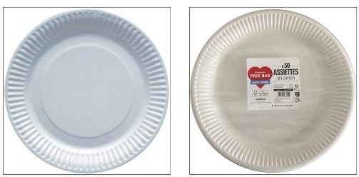 prix bas — assiette en carton