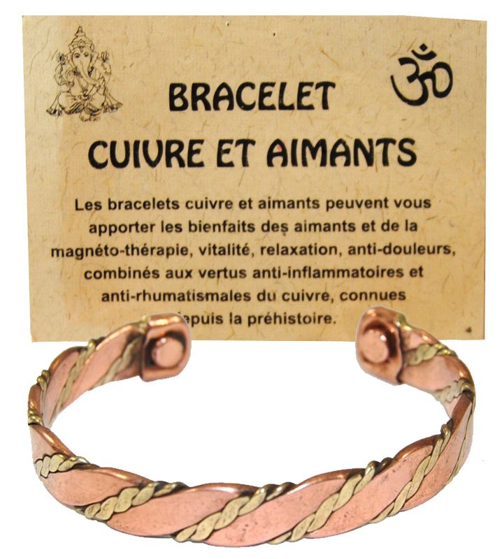sans marque — bracelet plat cuivre torsadé référence j189
