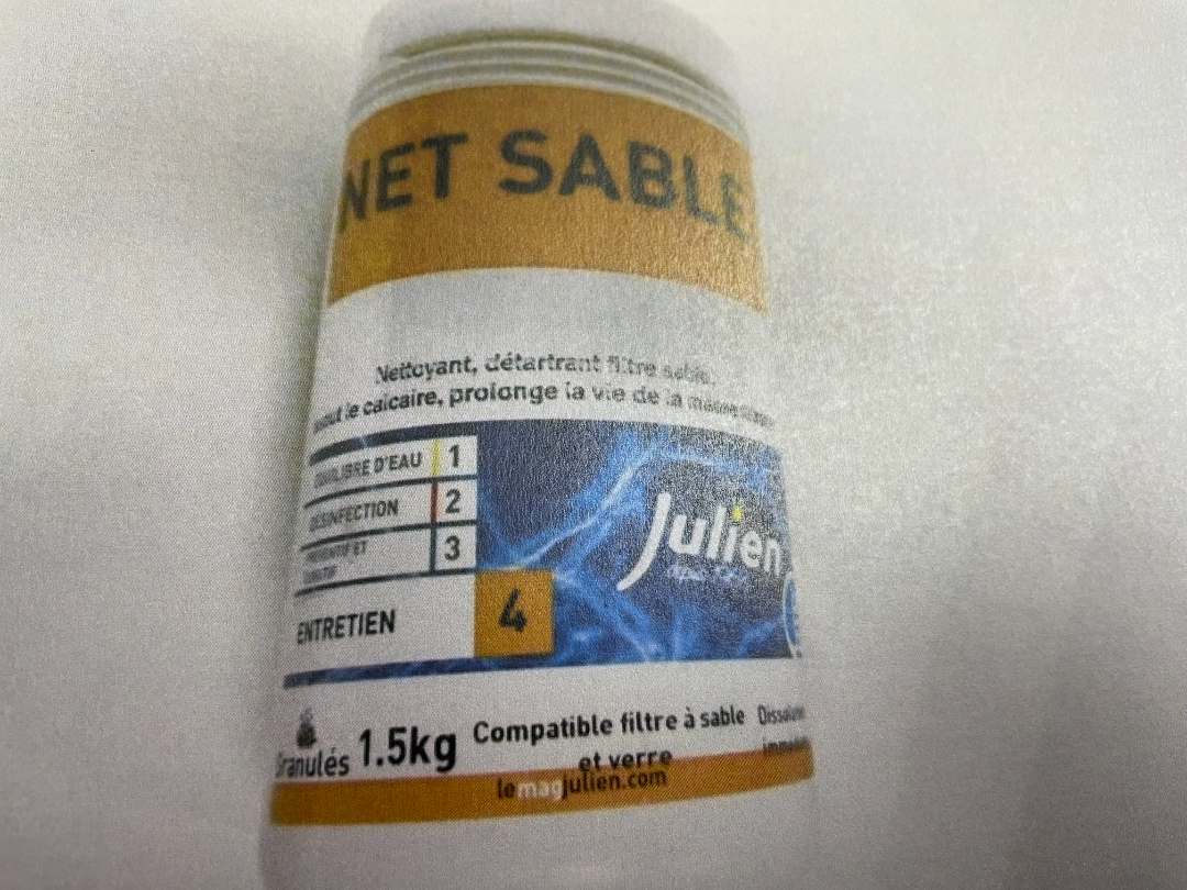 netsable nettoyant, detartrant filtre a sable — netsable
