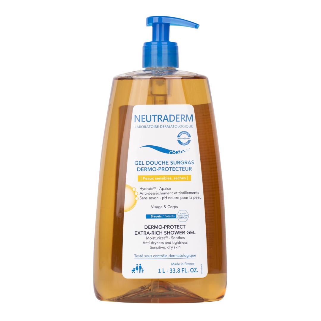 neutraderm — gel douche surgras dermo-protecteur, 1l
