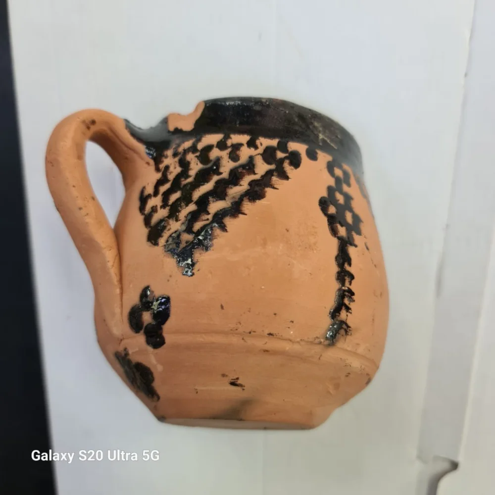 sans marque — tasse terre cuite décorée