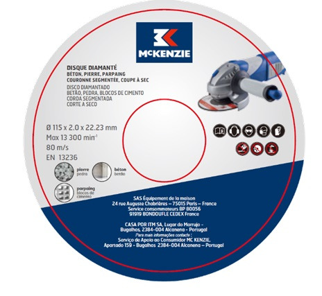 mc kenzie — disques diamant segmentés d115mm