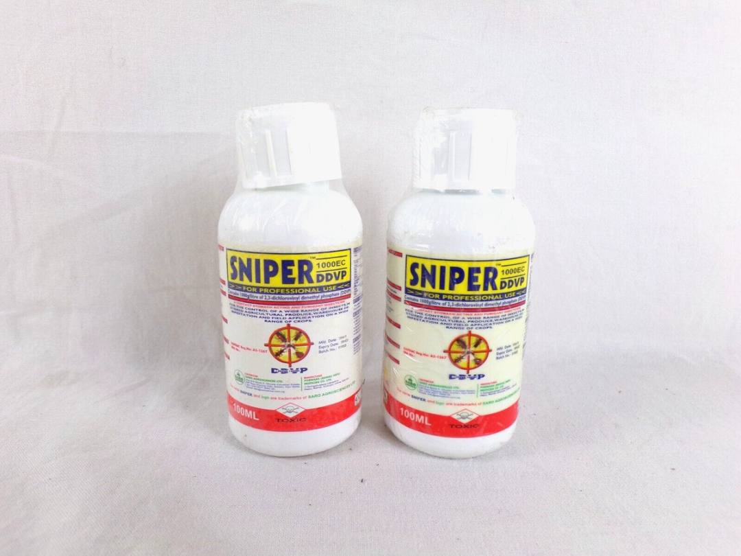 sniper — flacons de 100 ml d'insecticide concentré contre les cafards et les punaises dénommé sniper ddvp