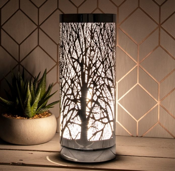 sense aroma — bruleur white and silver touch sensitive aroma lamp