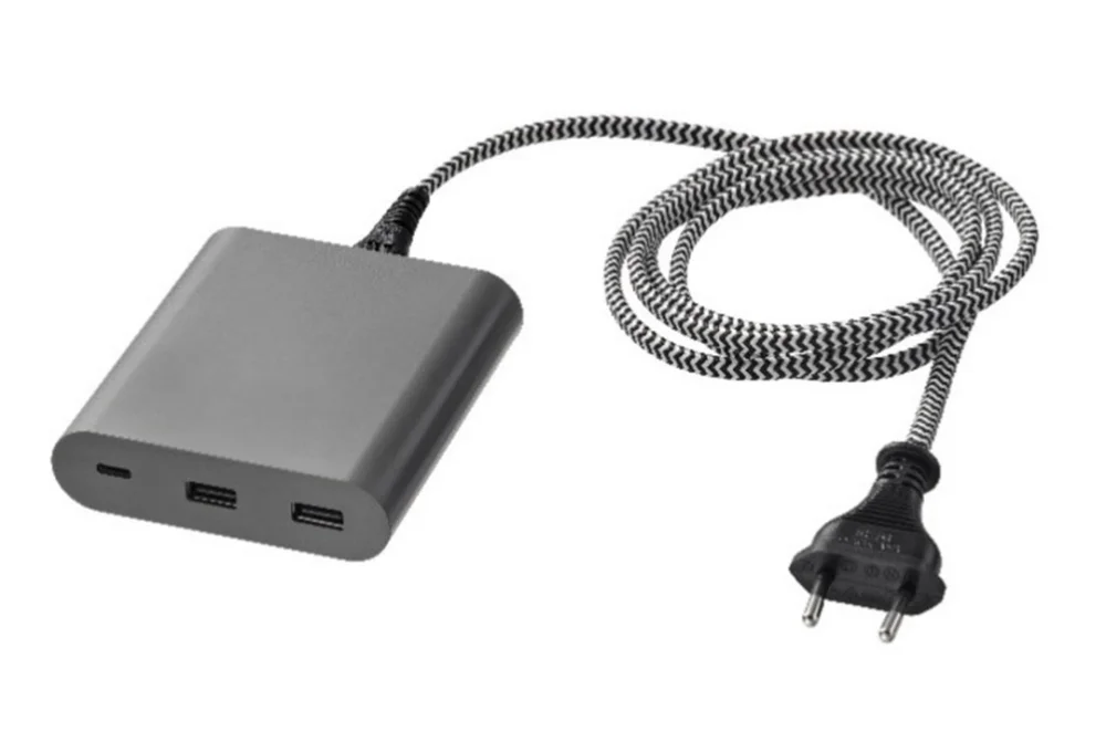 ikea — ikea - chargeur usb 40 w åskstorm gris foncé