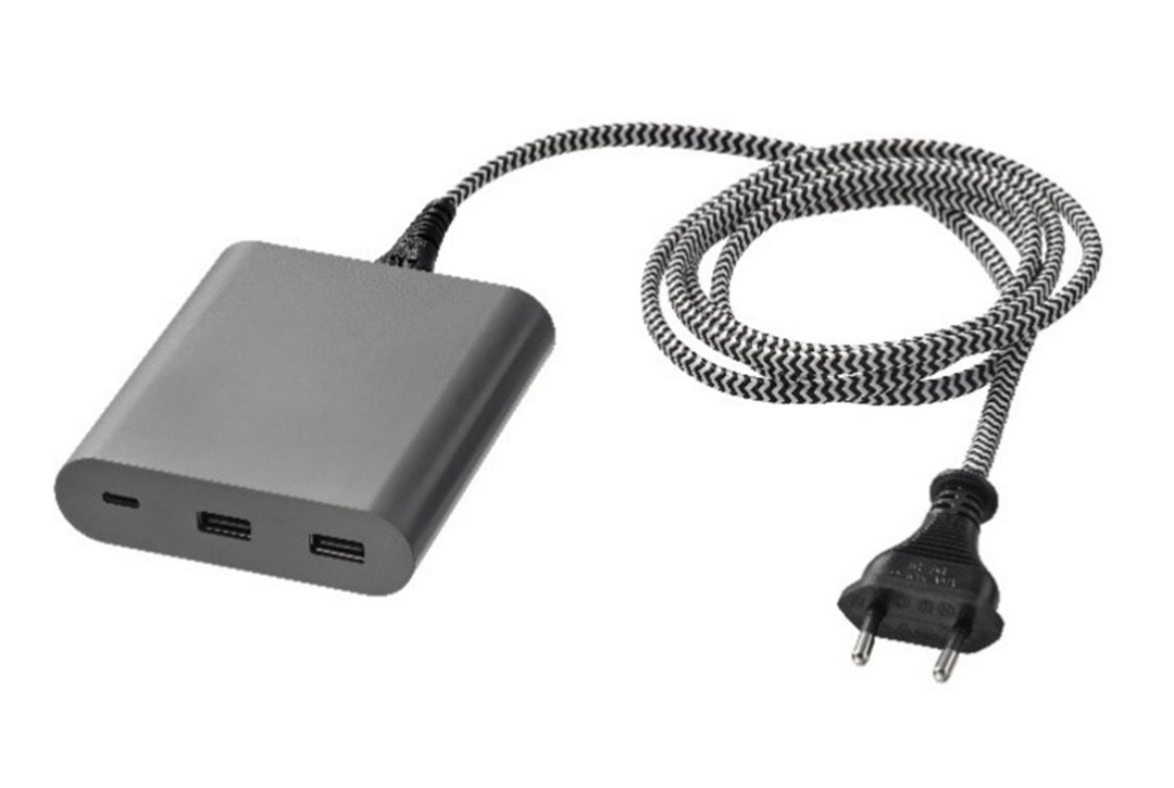 ikea — ikea - chargeur usb 40 w åskstorm gris foncé